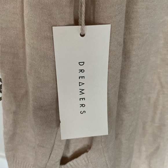 Dreamers long cream cardigan sweater. Women size S/M. - Picture 5 of 7